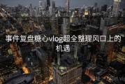 事件复盘糖心vlog超全整理风口上的机遇