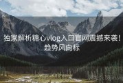 独家解析糖心vlog入口官网震撼来袭！趋势风向标