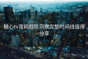 糖心tv官网趋势洞察完整时间线值得分享