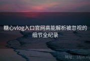 糖心vlog入口官网高能解析被忽视的细节全纪录