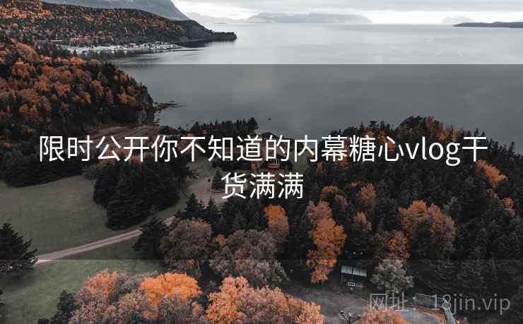 限时公开你不知道的内幕糖心vlog干货满满