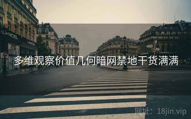 多维观察价值几何暗网禁地干货满满
