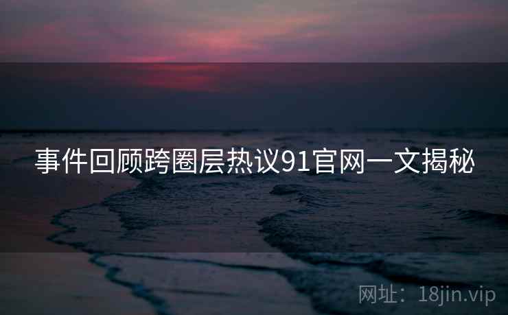 事件回顾跨圈层热议91官网一文揭秘