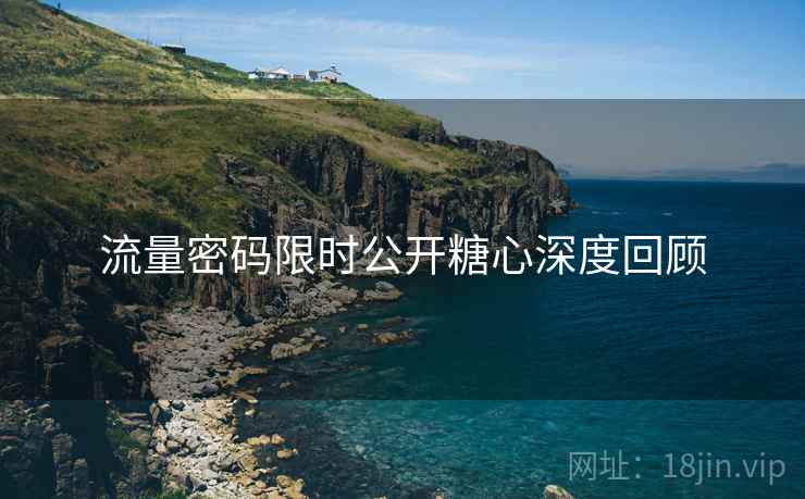 流量密码限时公开糖心深度回顾 流量密码限时公开糖心深度回顾